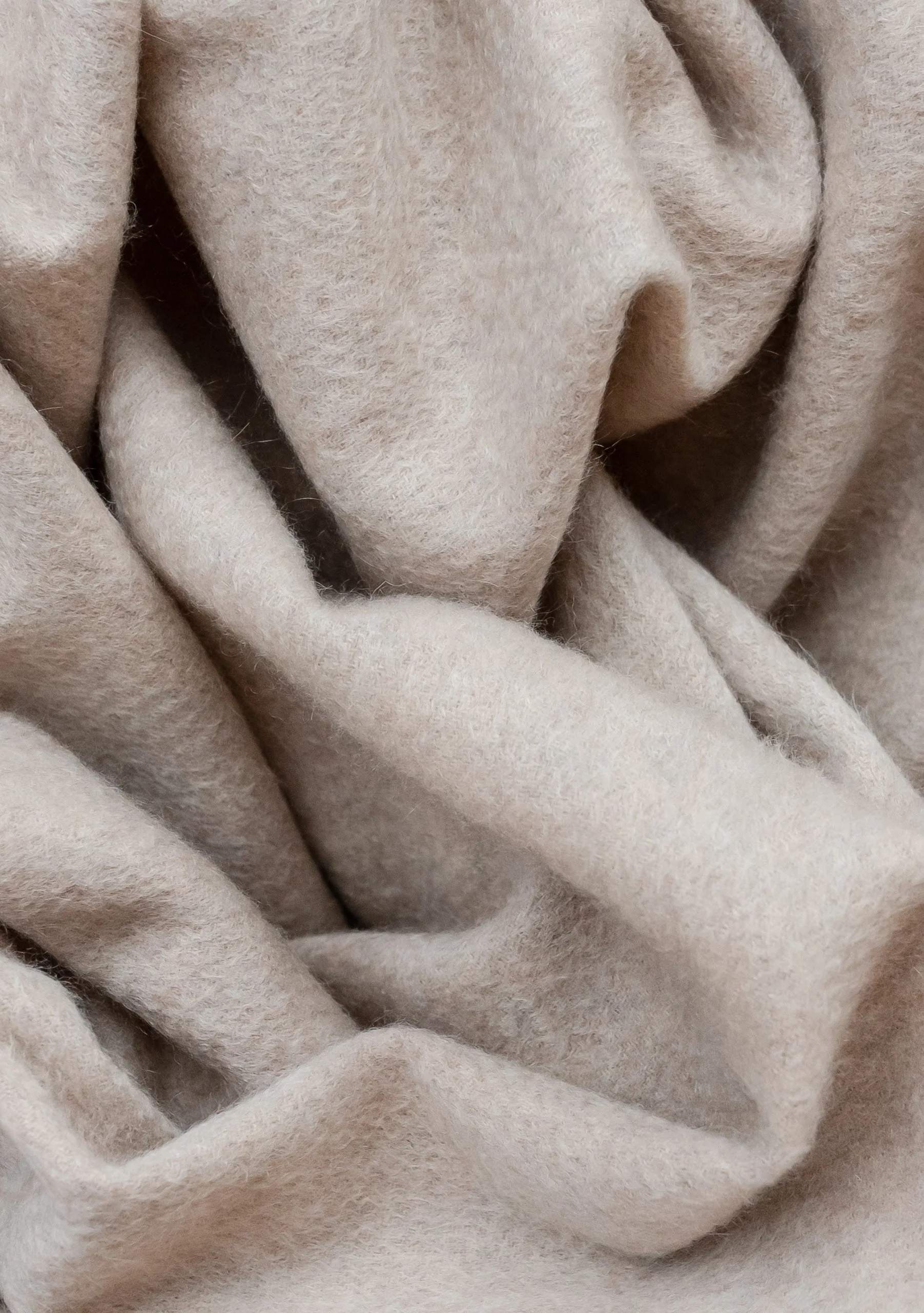 Cashmere Blanket Scarf in Oatmeal Melange - Image 4