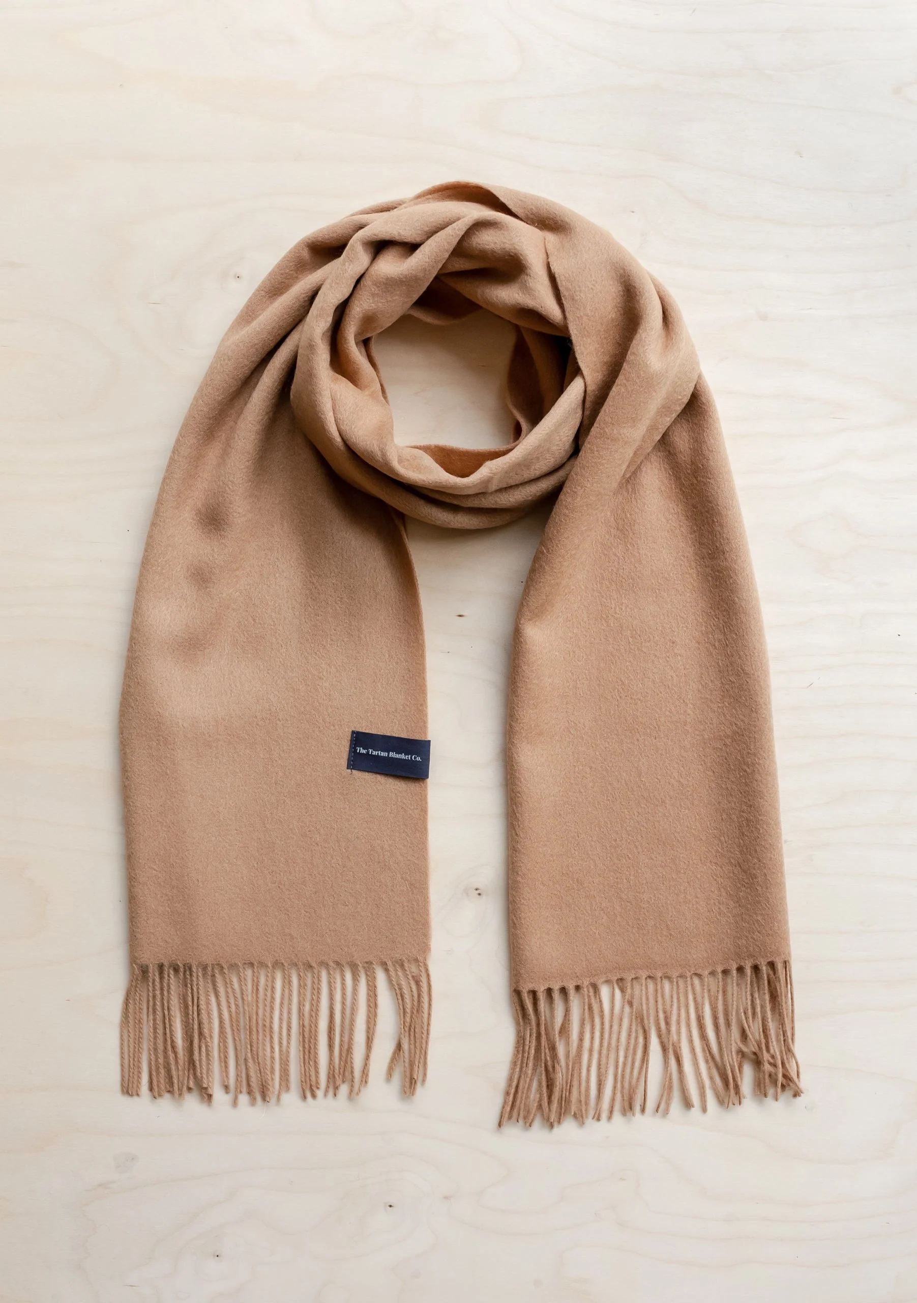 Cashmere Scarf in Camel - Image 2