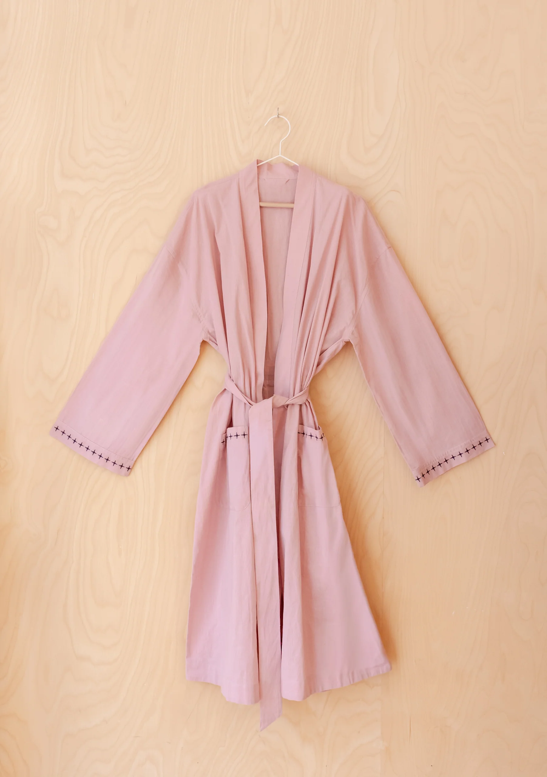 Cotton & Linen Robe in Pink - Image 5