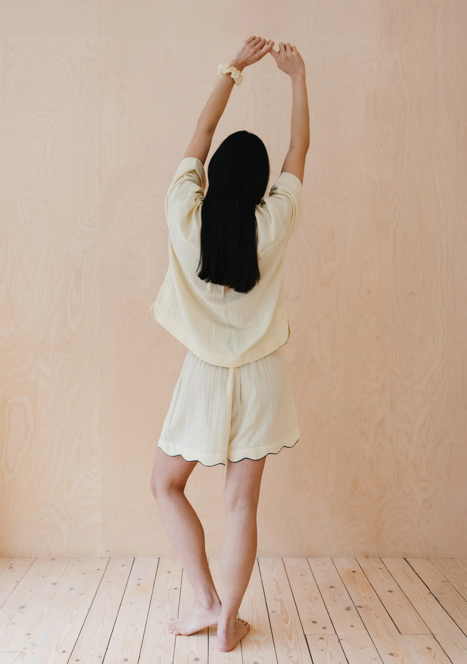 Cotton Pyjamas in Buttermilk - Image 4