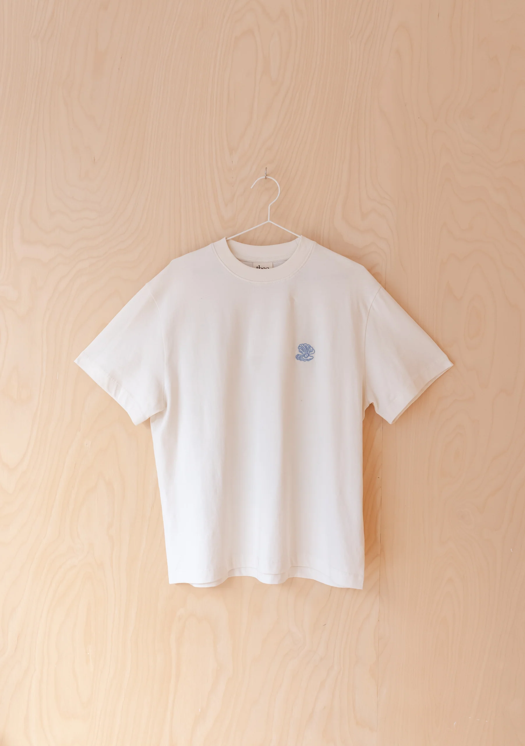 Cotton T-Shirt in Ecru Shell - Image 2
