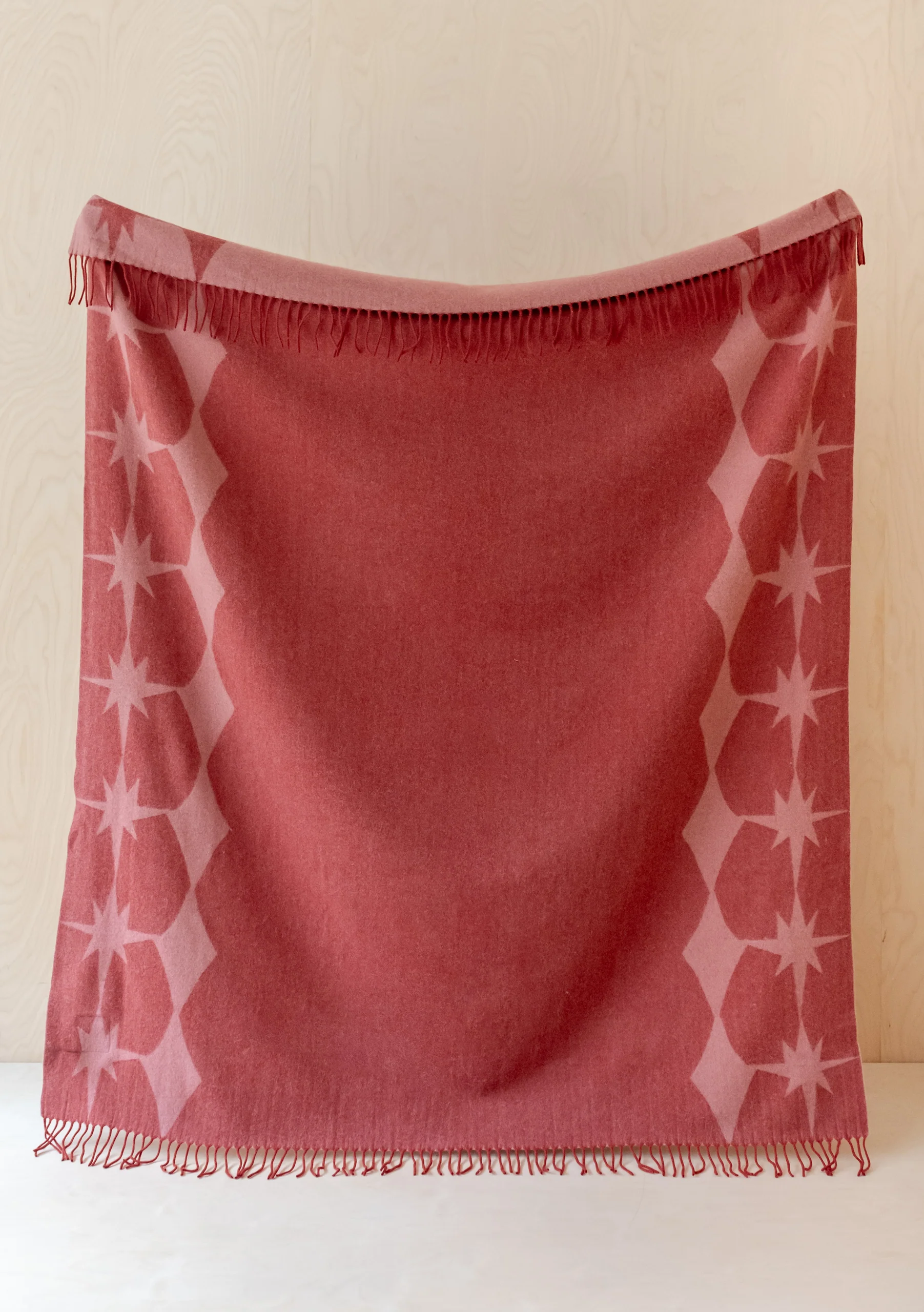Lambswool Blanket in Reversible Pink Celestial - Image 2