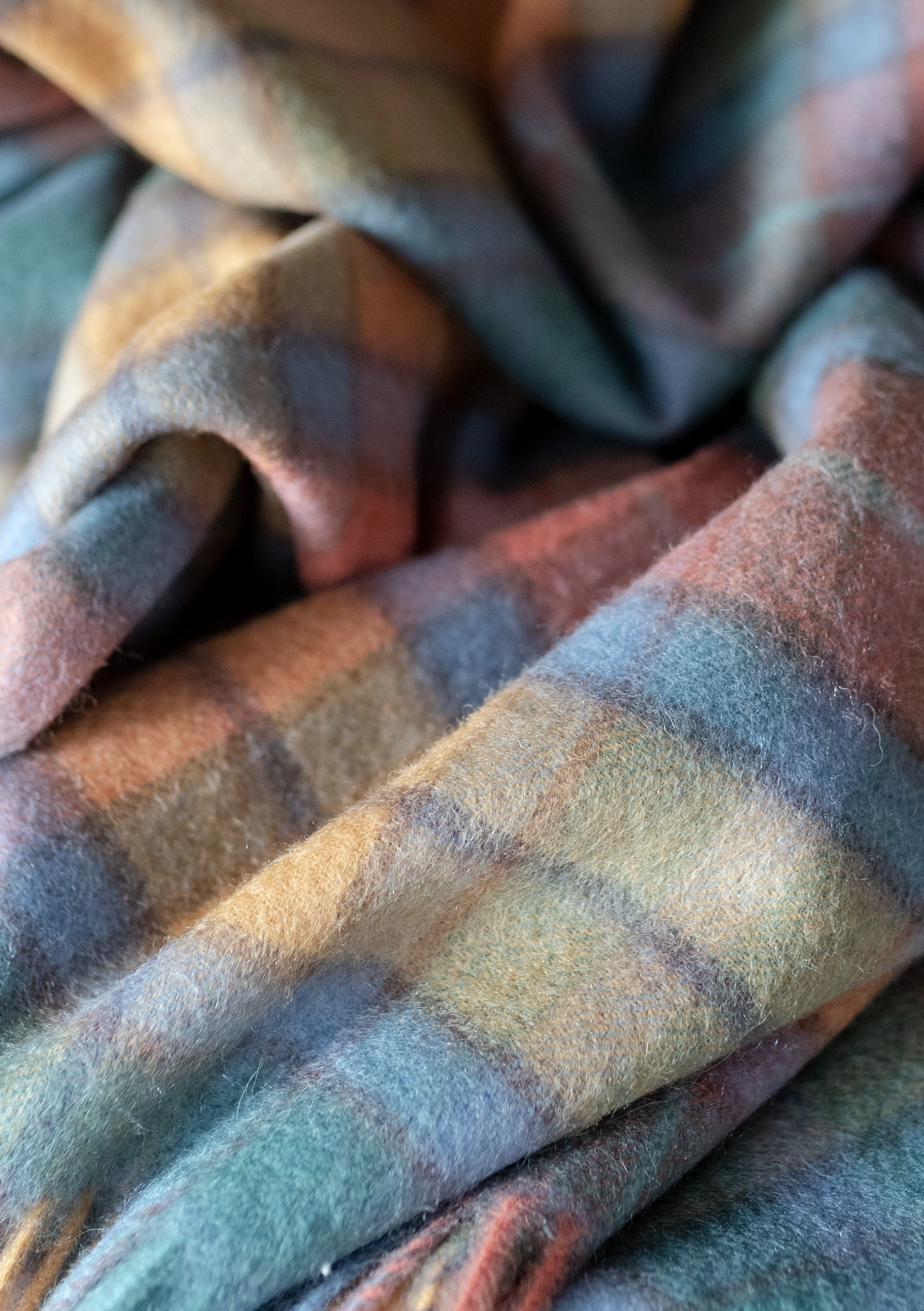 Lambswool Blanket Scarf in Buchanan Antique Tartan - Image 4