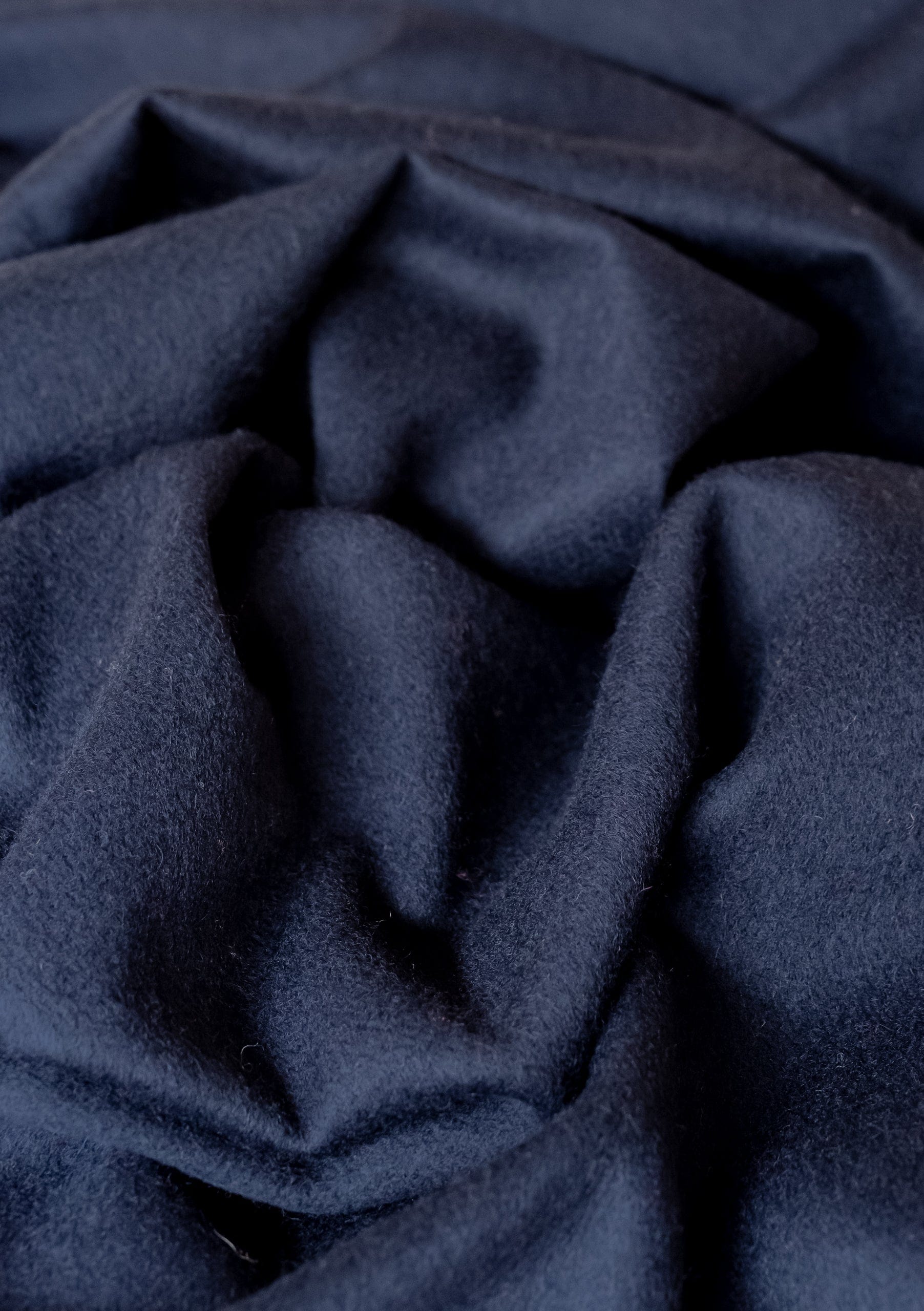Lambswool Small Blanket in Navy - Image 3