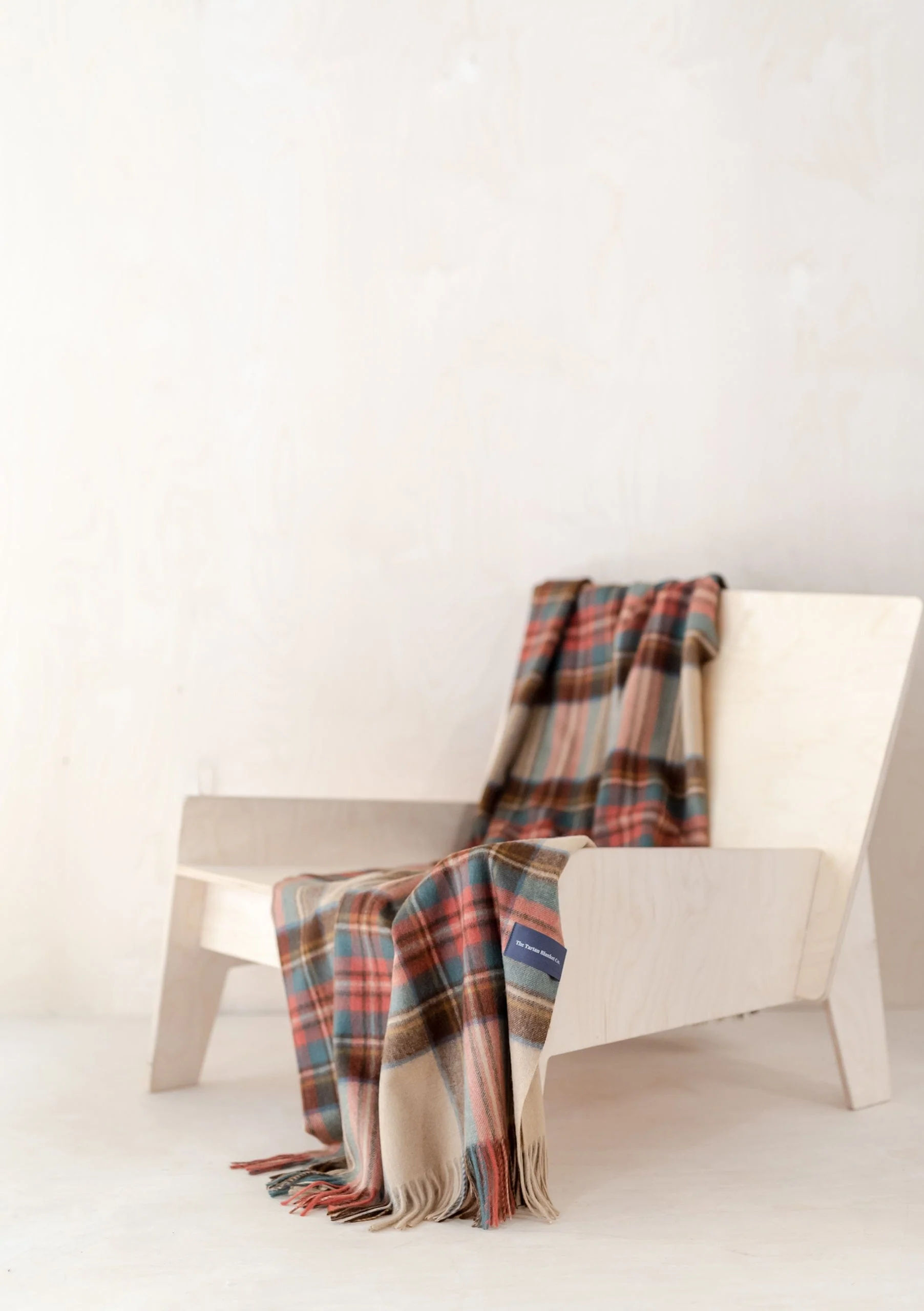 Lambswool Small Blanket in Stewart Dress Antique Tartan