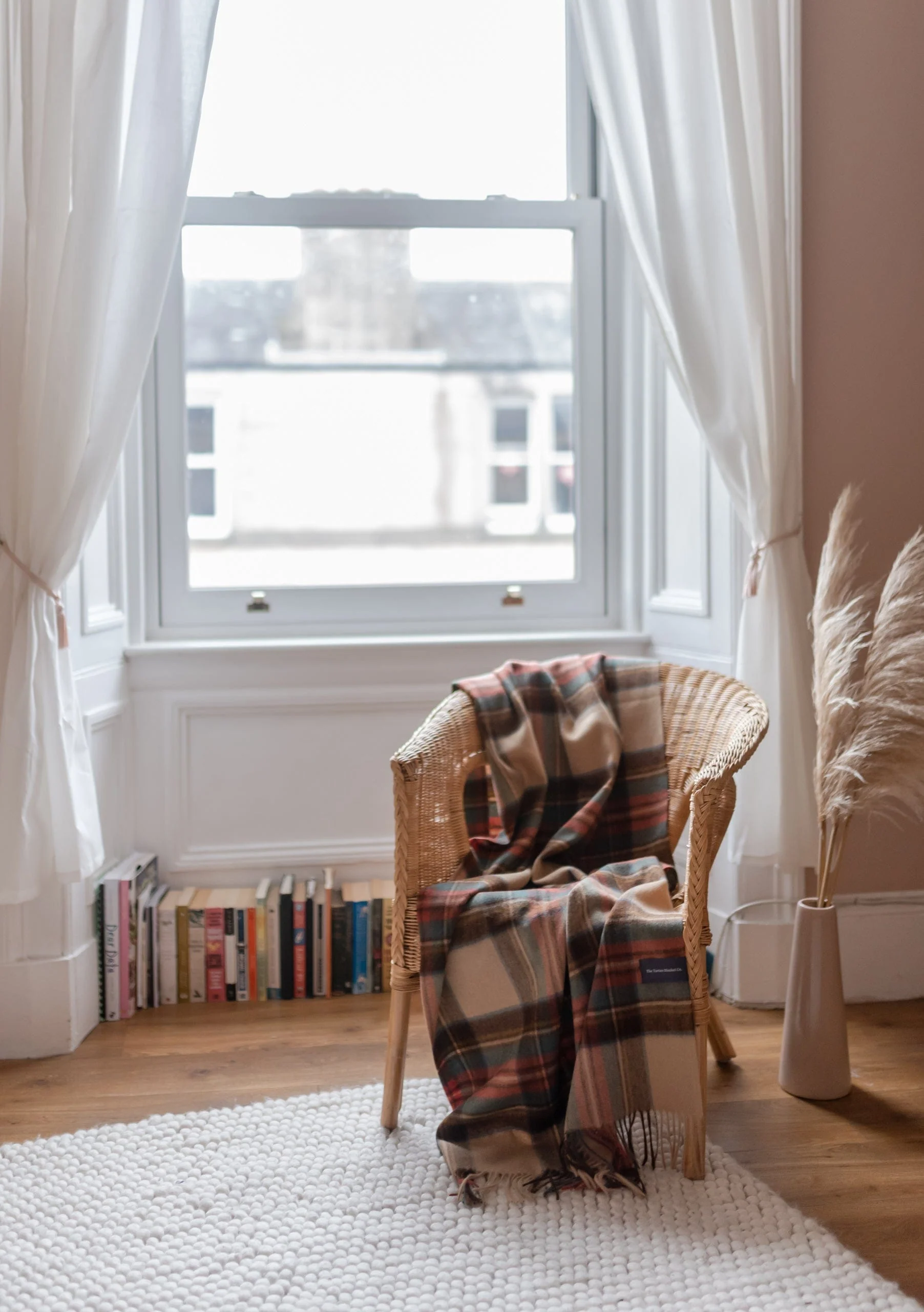 Lambswool Small Blanket in Stewart Dress Antique Tartan - Image 2