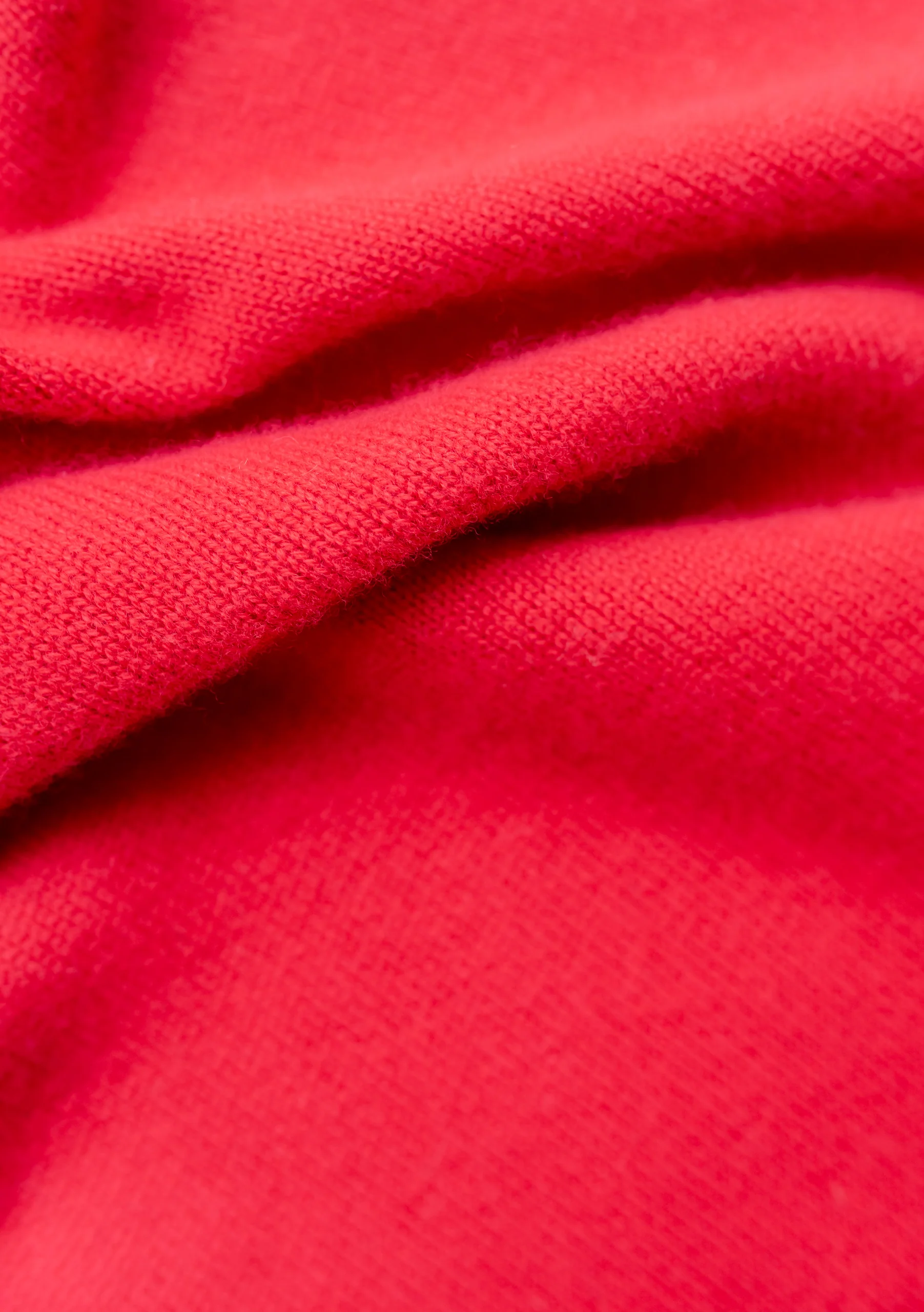 Large Merino Triangle Scarf in Red - Image 7