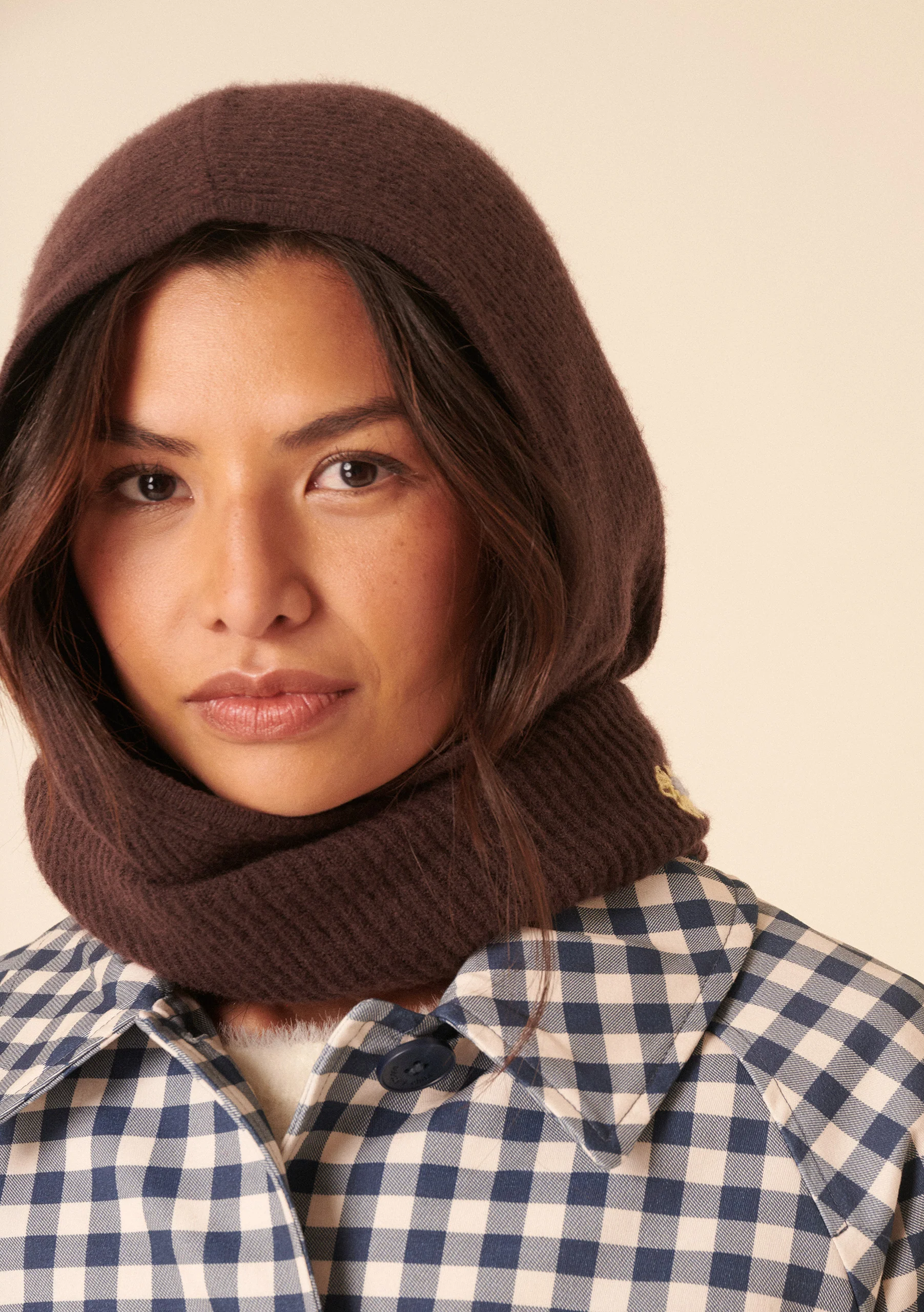 Nobody's Child x TBCo Brown Floral Wool Hood - Image 3