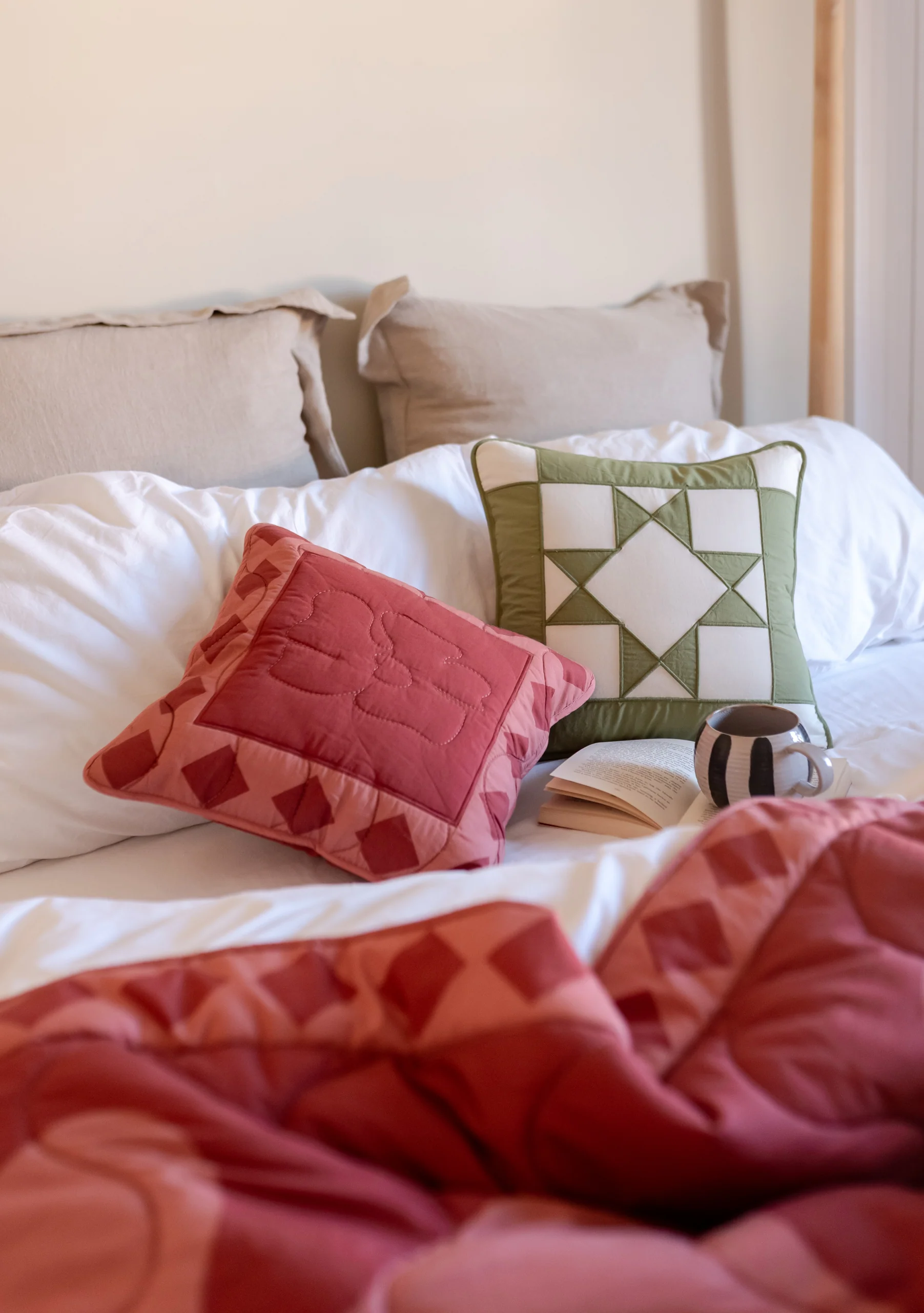 Quilted Cushion Cover in Flora - Image 2