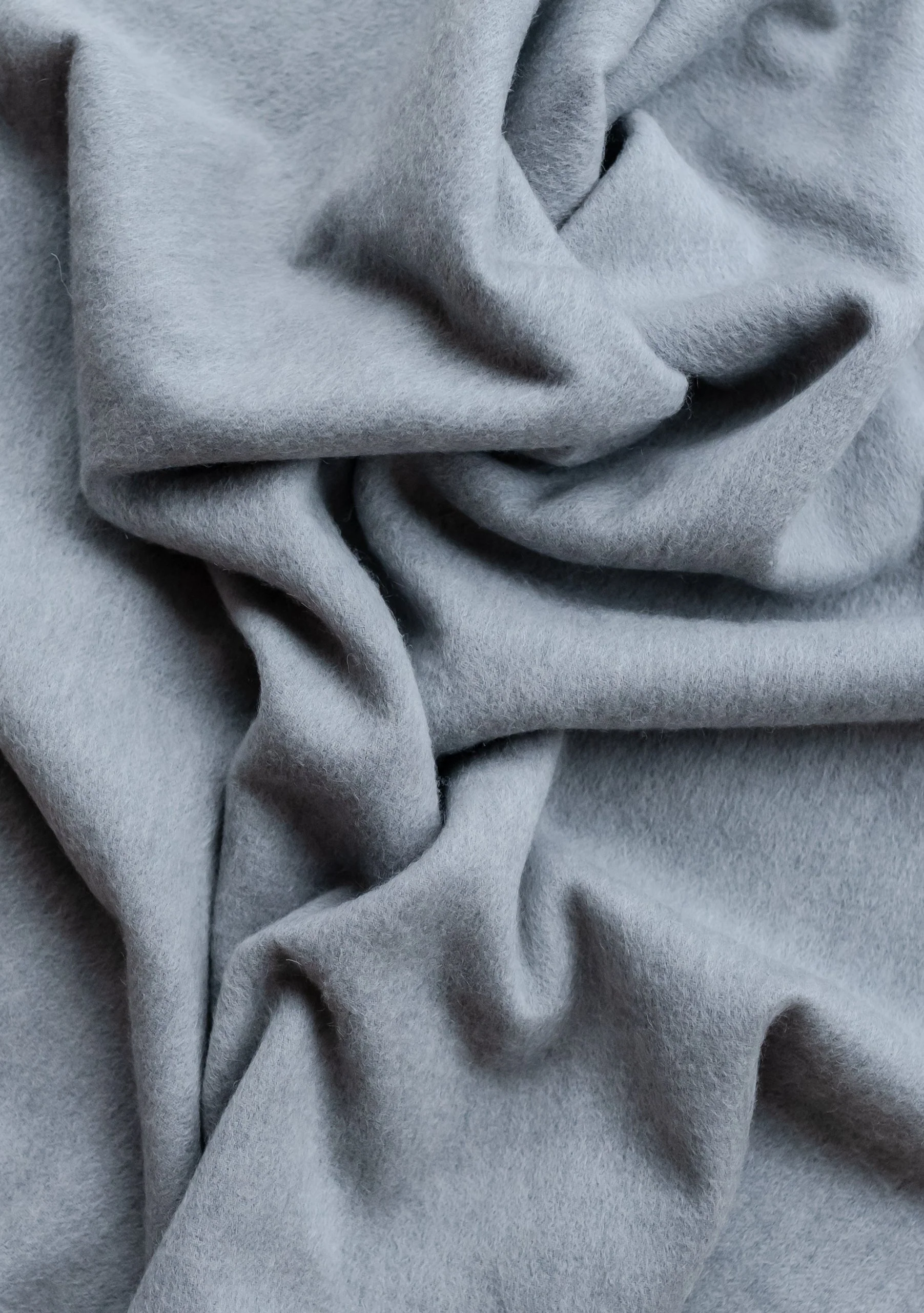 Lambswool Baby Blanket in Light Grey Melange - Image 3