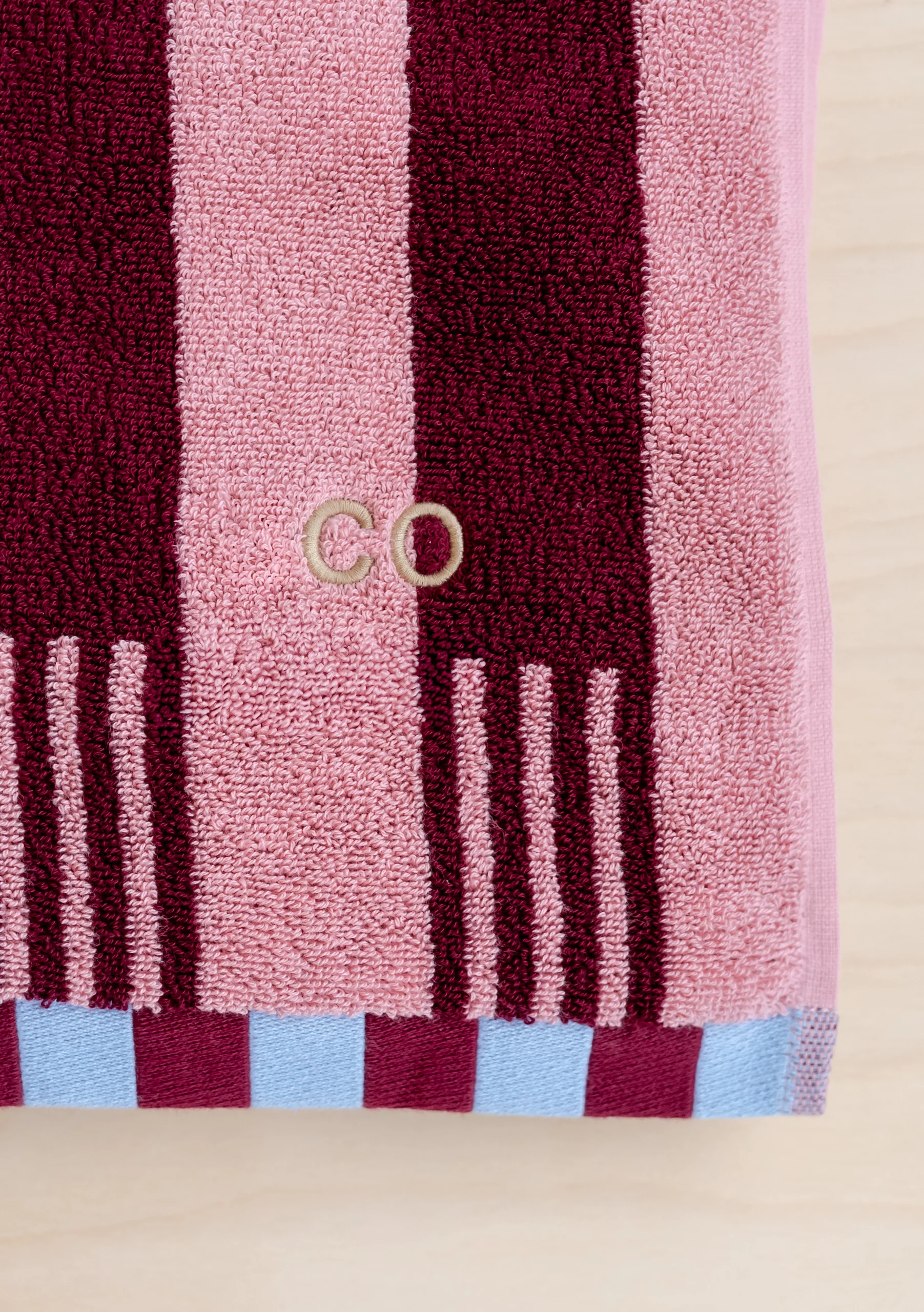 Terry Cotton Towels in Blue Stripe - Image 10